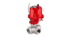 3/2 Yollu Elektrik Aktüatörlü Dişli Pirinç Küresel Vana